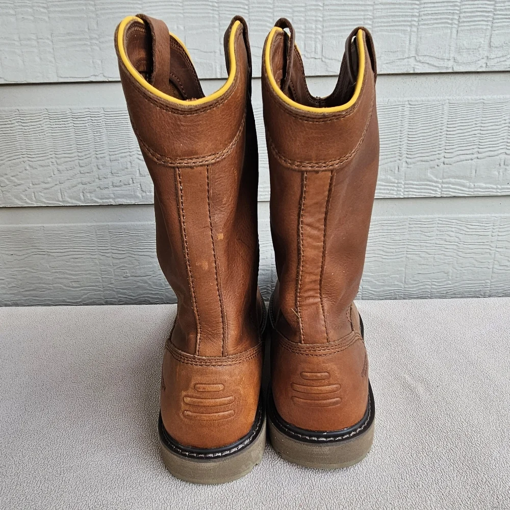 Dewalt Mcalester PT Brown Leather Work Boot Men SZ 14 Electrical Hazard Oil Slip